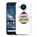 Дизайнерский силиконовый чехол для Nokia 8.3 новогодний принт