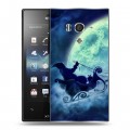 Дизайнерский пластиковый чехол для Sony Xperia acro S новогодний принт