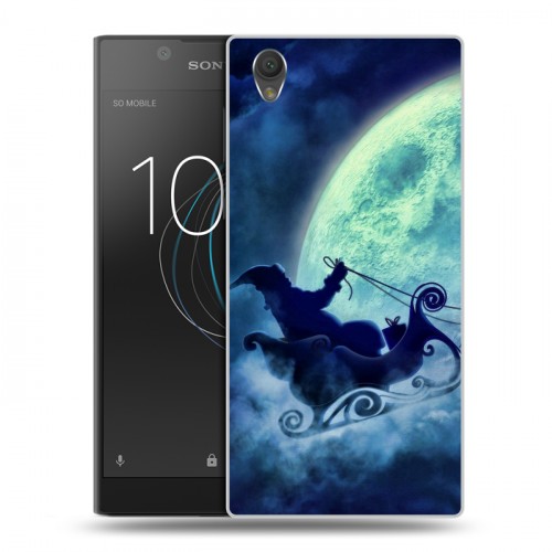 Дизайнерский пластиковый чехол для Sony Xperia L1 новогодний принт