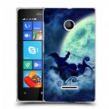 Дизайнерский пластиковый чехол для Microsoft Lumia 435 новогодний принт