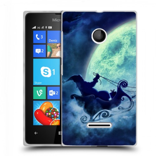 Дизайнерский пластиковый чехол для Microsoft Lumia 435 новогодний принт