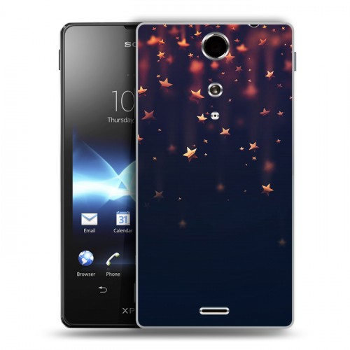 Дизайнерский пластиковый чехол для Sony Xperia TX новогодний принт