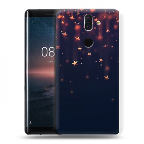 Дизайнерский силиконовый чехол для Nokia 8 Sirocco новогодний принт