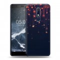 Дизайнерский пластиковый чехол для Nokia 5.1 новогодний принт