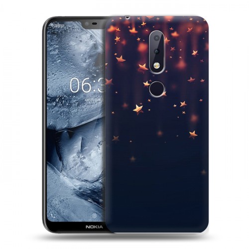 Дизайнерский пластиковый чехол для Nokia 6.1 Plus новогодний принт