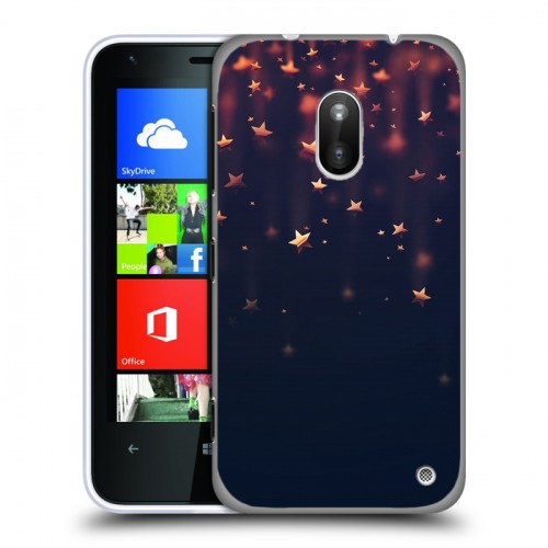 Дизайнерский пластиковый чехол для Nokia Lumia 620 новогодний принт