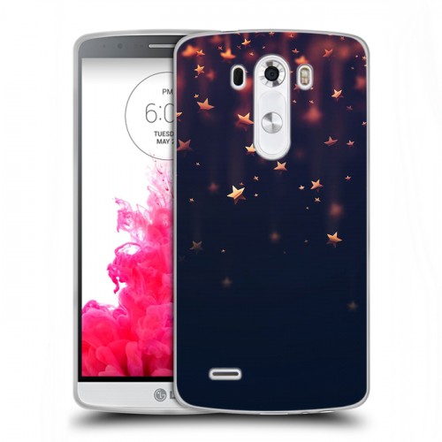 Дизайнерский силиконовый чехол для LG G3 (Dual-LTE) новогодний принт