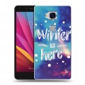 Дизайнерский силиконовый чехол для Huawei Honor 5X новогодний принт