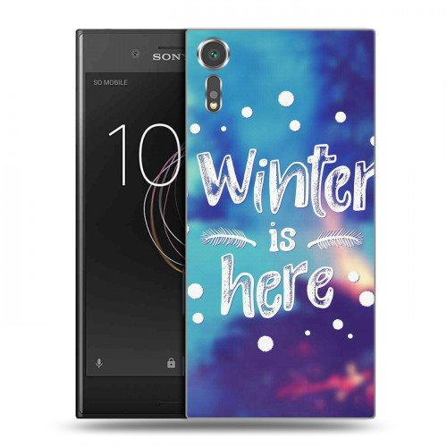 Дизайнерский пластиковый чехол для Sony Xperia XZs новогодний принт