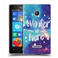 Дизайнерский пластиковый чехол для Microsoft Lumia 435 новогодний принт