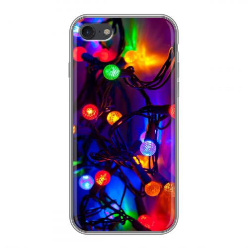 Дизайнерский силиконовый с усиленными углами чехол для Iphone 7 новогодний принт