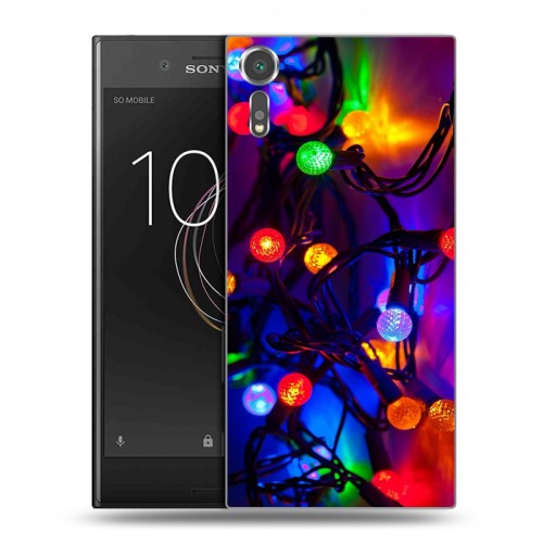 Дизайнерский пластиковый чехол для Sony Xperia XZs новогодний принт