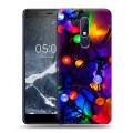 Дизайнерский пластиковый чехол для Nokia 5.1 новогодний принт