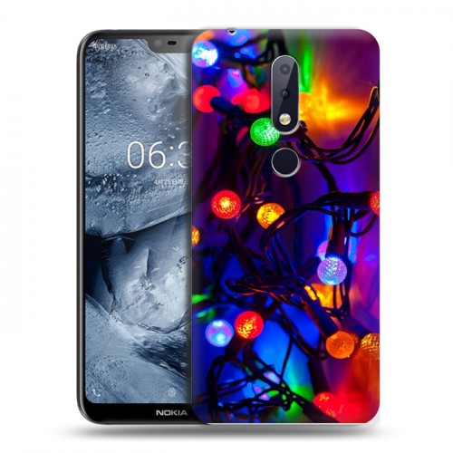 Дизайнерский силиконовый чехол для Nokia 6.1 Plus новогодний принт