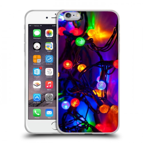 Дизайнерский силиконовый чехол для Iphone 6 Plus/6s Plus новогодний принт