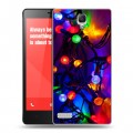 Дизайнерский силиконовый чехол для Xiaomi RedMi Note новогодний принт