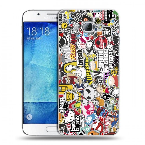 Дизайнерский пластиковый чехол для Samsung Galaxy A8 бренд