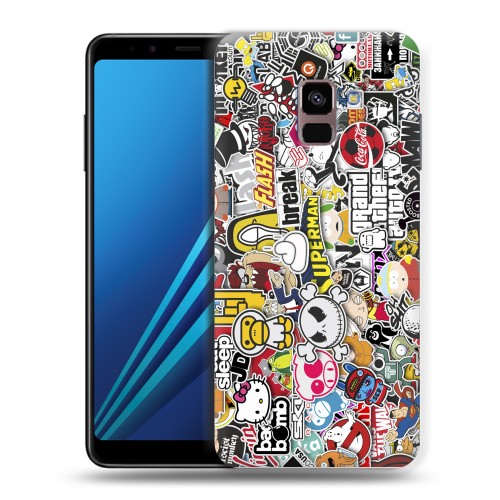 Дизайнерский пластиковый чехол для Samsung Galaxy A8 Plus (2018) бренд