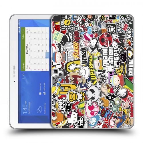 Дизайнерский силиконовый чехол для Samsung Galaxy Tab 4 10.1 бренд