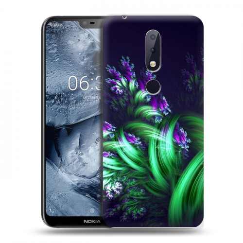 Дизайнерский пластиковый чехол для Nokia 6.1 Plus Абстракции Фрактал