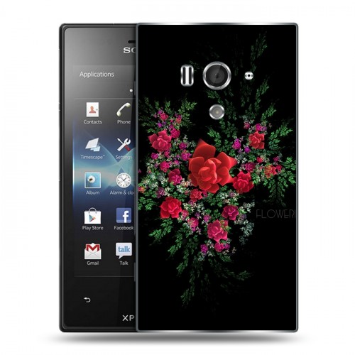 Дизайнерский пластиковый чехол для Sony Xperia acro S Абстракции Фрактал