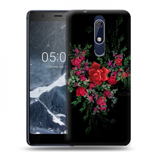 Дизайнерский пластиковый чехол для Nokia 5.1 Абстракции Фрактал