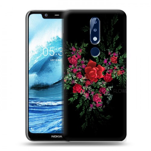 Дизайнерский силиконовый чехол для Nokia 5.1 Plus Абстракции Фрактал