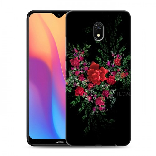 Дизайнерский силиконовый с усиленными углами чехол для Xiaomi RedMi 8A Абстракции Фрактал