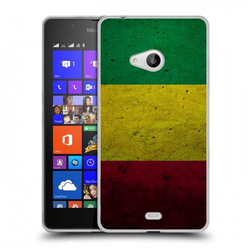 Дизайнерский пластиковый чехол для Microsoft Lumia 540 флаг Раста