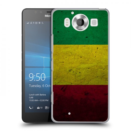 Дизайнерский пластиковый чехол для Microsoft Lumia 950 флаг Раста
