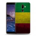 Дизайнерский пластиковый чехол для Nokia 7 Plus флаг Раста