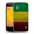 Дизайнерский пластиковый чехол для LG Google Nexus 4 флаг Раста