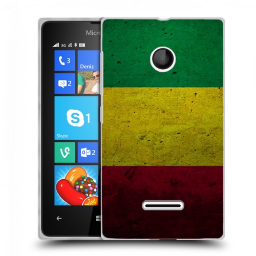 Дизайнерский пластиковый чехол для Microsoft Lumia 435 флаг Раста