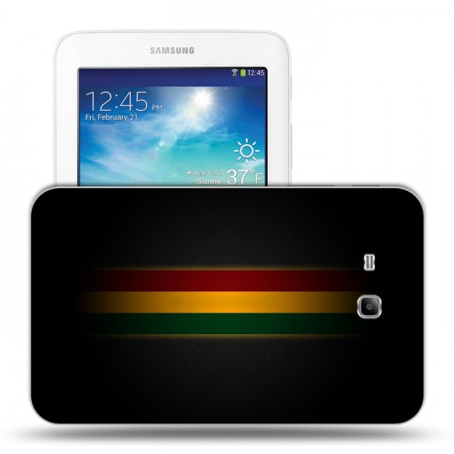 Дизайнерский силиконовый чехол для Samsung Galaxy Tab 3 Lite флаг Раста