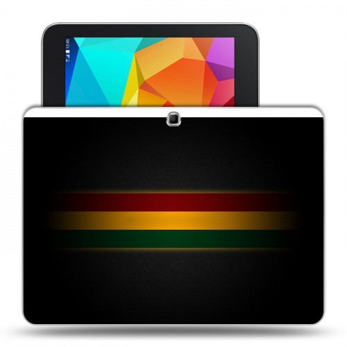 Дизайнерский силиконовый чехол для Samsung Galaxy Tab 4 10.1 флаг Раста