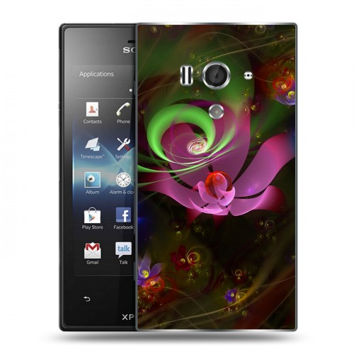 Дизайнерский пластиковый чехол для Sony Xperia acro S Абстракции Фрактал