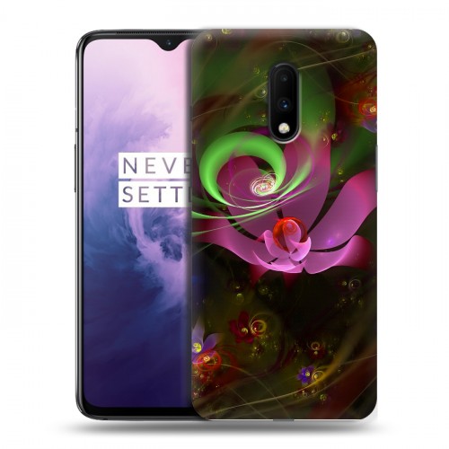 Дизайнерский пластиковый чехол для OnePlus 7 Абстракции Фрактал