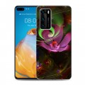 Дизайнерский силиконовый с усиленными углами чехол для Huawei P40 Абстракции Фрактал