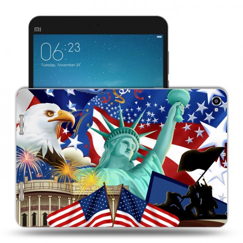 Дизайнерский силиконовый чехол для Xiaomi Mi Pad 2 флаг сша