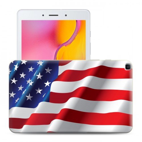 Дизайнерский силиконовый чехол для Samsung Galaxy Tab A 8.0 (2019) флаг сша