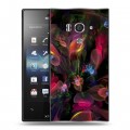 Дизайнерский пластиковый чехол для Sony Xperia acro S Абстракции Фрактал