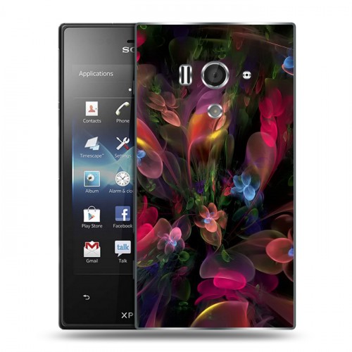 Дизайнерский пластиковый чехол для Sony Xperia acro S Абстракции Фрактал