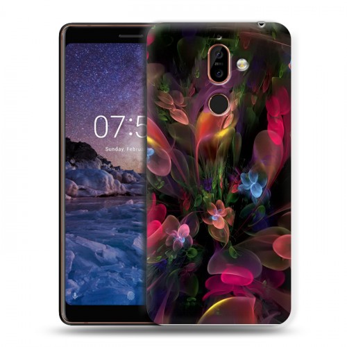 Дизайнерский пластиковый чехол для Nokia 7 Plus Абстракции Фрактал