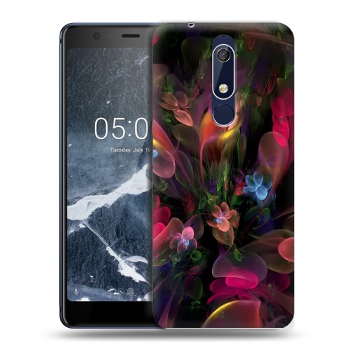 Дизайнерский пластиковый чехол для Nokia 5.1 Абстракции Фрактал