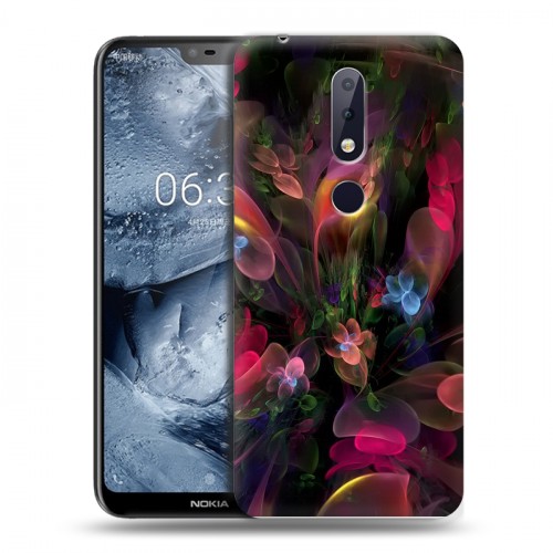 Дизайнерский пластиковый чехол для Nokia 6.1 Plus Абстракции Фрактал