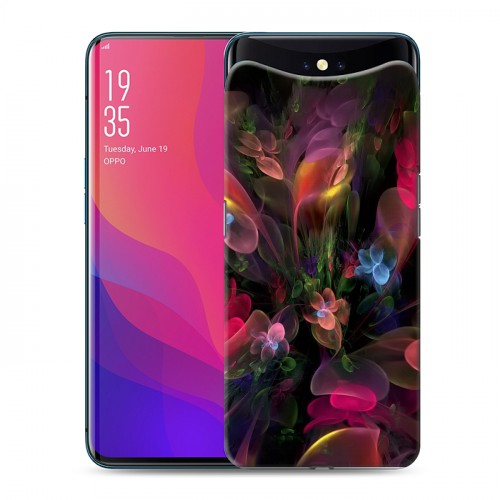 Дизайнерский силиконовый чехол для OPPO Find X Абстракции Фрактал