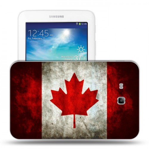 Дизайнерский силиконовый чехол для Samsung Galaxy Tab 3 Lite флаг канады