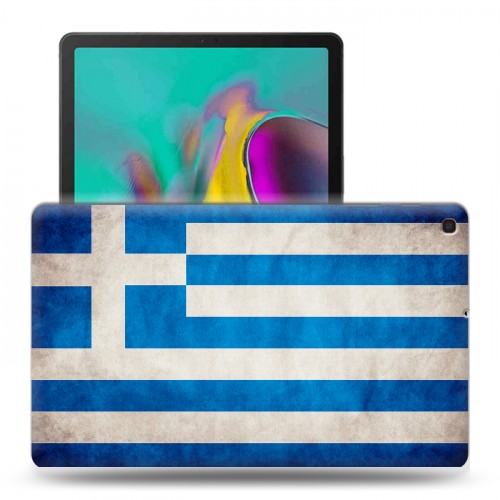 Дизайнерский силиконовый чехол для Samsung Galaxy Tab A 10.1 (2019) флаг греции