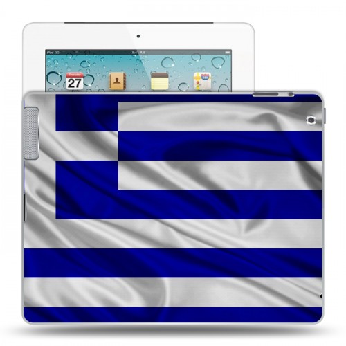 Дизайнерский пластиковый чехол для Ipad 2/3/4 флаг греции