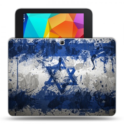 Дизайнерский силиконовый чехол для Samsung Galaxy Tab 4 10.1 флаг Израиля